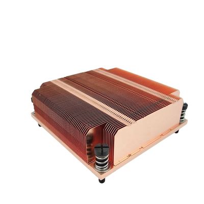 Saf Bakır Skived Heatsink CNC işleme süreci Özel Fin Pitch