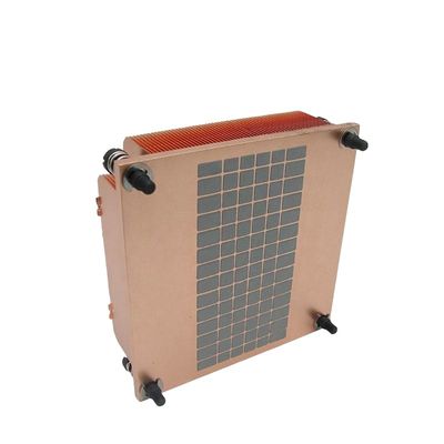 Saf Bakır Skived Heatsink CNC işleme süreci Özel Fin Pitch