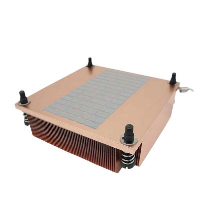 Saf Bakır Skived Heatsink CNC işleme süreci Özel Fin Pitch