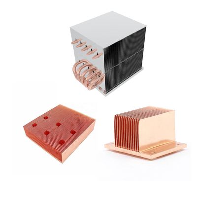 Kişisel Skived Fin Heat Sink Heat Transfer Bakır vida montu