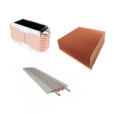 Kişisel Skived Fin Heat Sink Heat Transfer Bakır vida montu