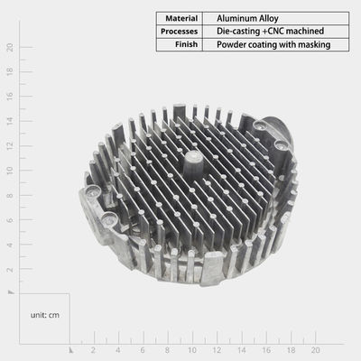 OEM ADC12/Aluminyum alaşımlı elektronik cihazlar ve LED aydınlatma için kalıp dökme ısı alıcıları