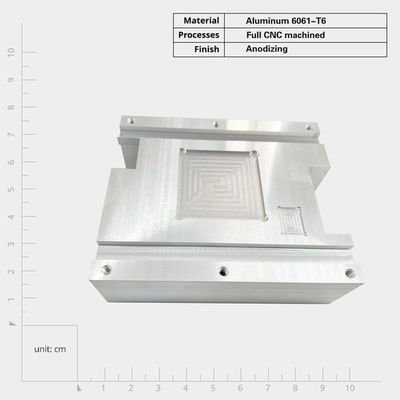 Özel CNC İşleme Parçaları CNC İşlenmiş Alüminyum Soğutma Pencereleri 5mm Fin Yüksekliği 2mm Fin Pitch