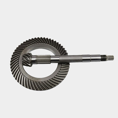 CNC Custom Spiral Bevel Gear Set Paslanmaz Çelik Hidrolik Sistem için Karbon Çelik Malzemesi
