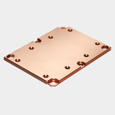 Yüksek yoğunluklu Bakır Skiving Fin Isı Lavabosu Sıvı Soğutma Bloku CNC İşleme CPU Soğutucu Isı Lavabosu