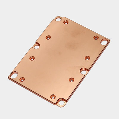 Yüksek yoğunluklu Bakır Skiving Fin Isı Lavabosu Sıvı Soğutma Bloku CNC İşleme CPU Soğutucu Isı Lavabosu