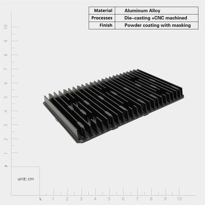 Özel metal parçalar için yüksek ısı iletkenliği anodize alüminyum döşeme döküm ısı lavabosu