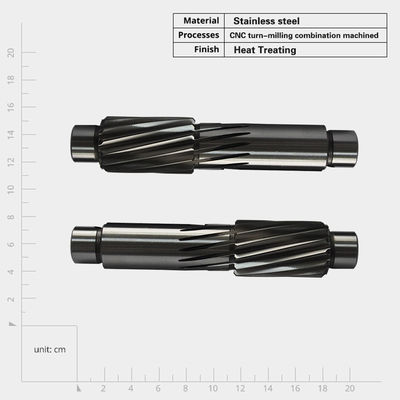 Özelleştirilmiş Transmisyon Özelleştirilmiş Sürücü Büyük Modül Büyük Çift Pinion Helical Gear Shaft